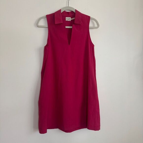 Faherty All Day Lightweight Polo Athletic Mini Dress - Pink | Size XS - Picture 2 of 8